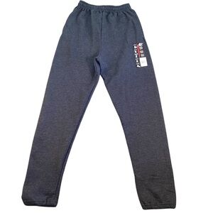 NEW Vintage Fruit of the Loom Jogger‎ Sweatpants Grey Pockets Brushed Soft Small